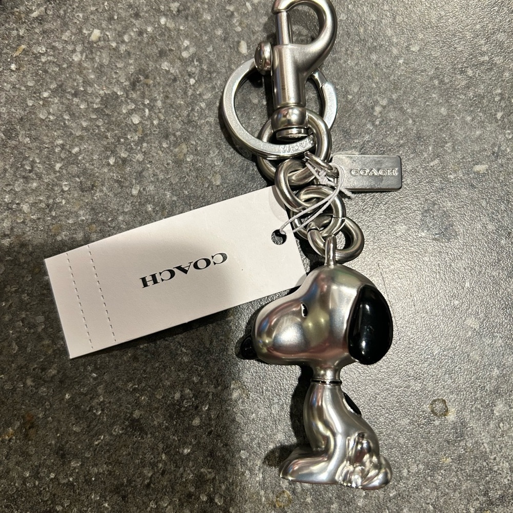 Coach Silver and Black Dog Charm